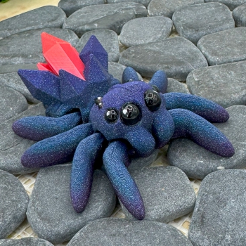 Kristallspinne – Rubin